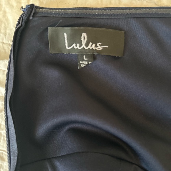 Lulus strapless formal navy dress - Picture 3 of 3